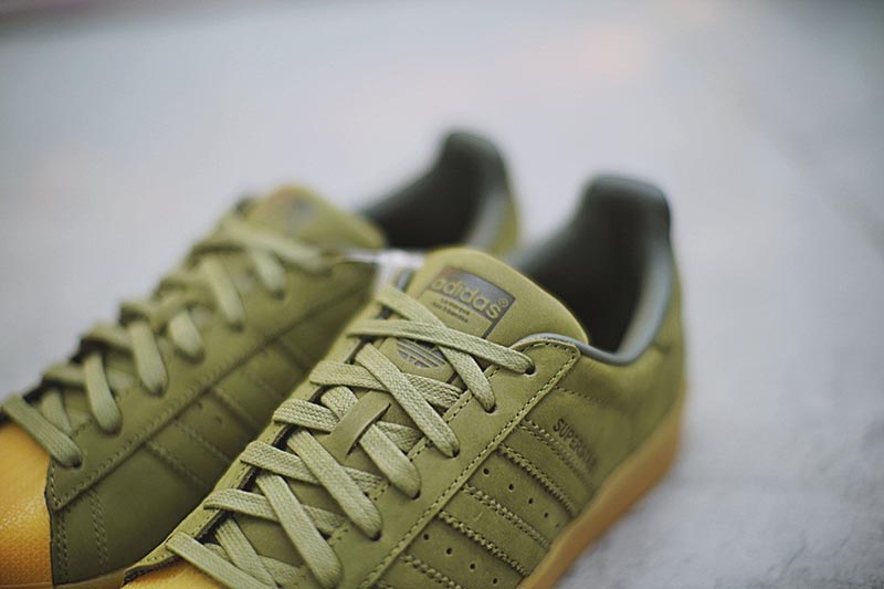 Adidas Superstar RT 贝壳头经典板鞋磨砂橄榄绿 图片4