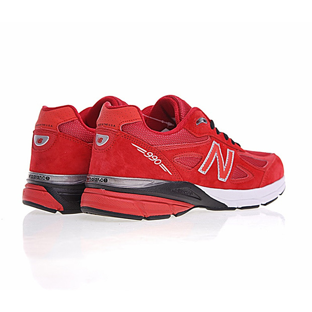 New Balance in USA M990V4代系列 复古运动跑步鞋“中国红黑白” 缩略图2