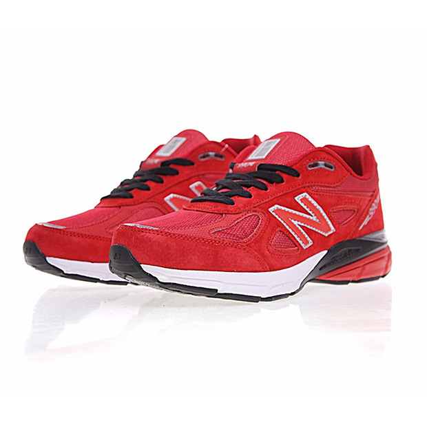 New Balance in USA M990V4代系列 复古运动跑步鞋“中国红黑白” 缩略图1