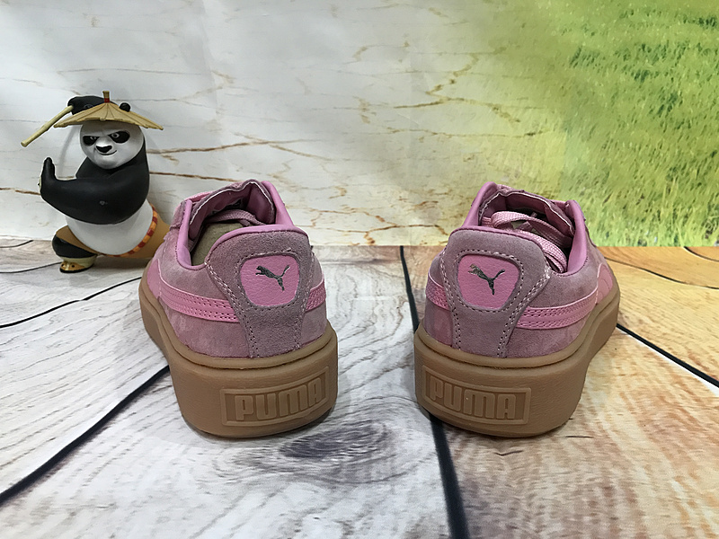 PUMA蕾哈娜Suede Platform牛筋厚底松糕鞋彪马二代板鞋   粉棕色 图片3