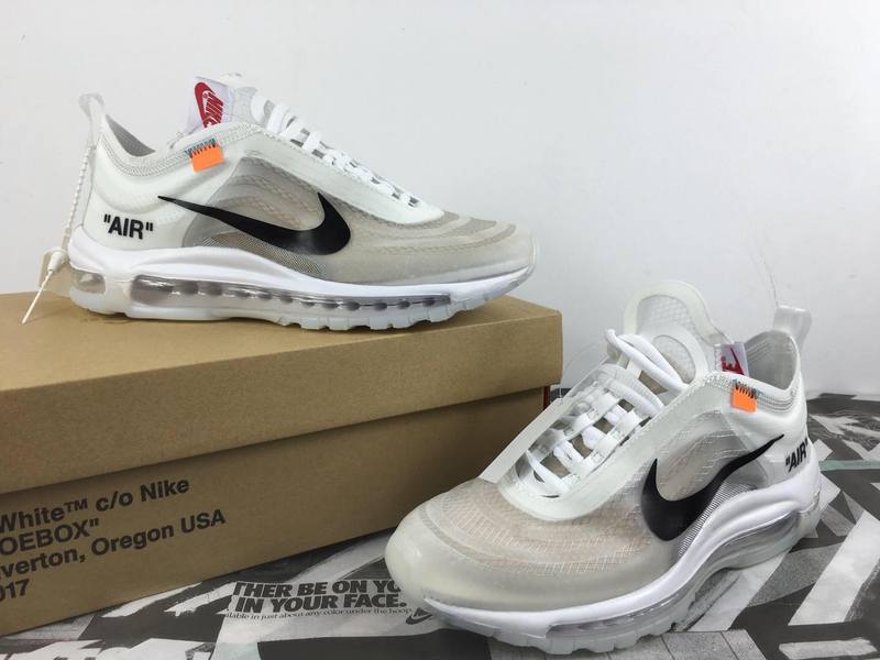 NIKE UNC Off-White  Air Max97 the Ten 白色