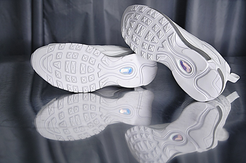 Nike Air Max 90+97 hybrid   混合版气垫慢跑鞋  白辐射 图片9