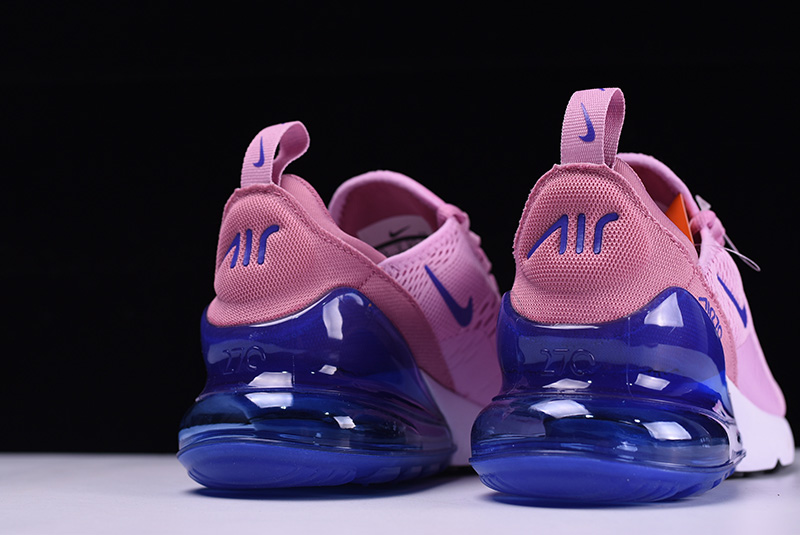 Nike Air Max 270系列后跟半掌气垫慢跑鞋胭脂粉妖姬蓝紫底 图片2