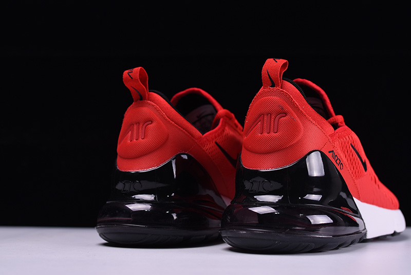 Nike Air Max 270系列后跟半掌气垫慢跑鞋 红黑黑底 图片2