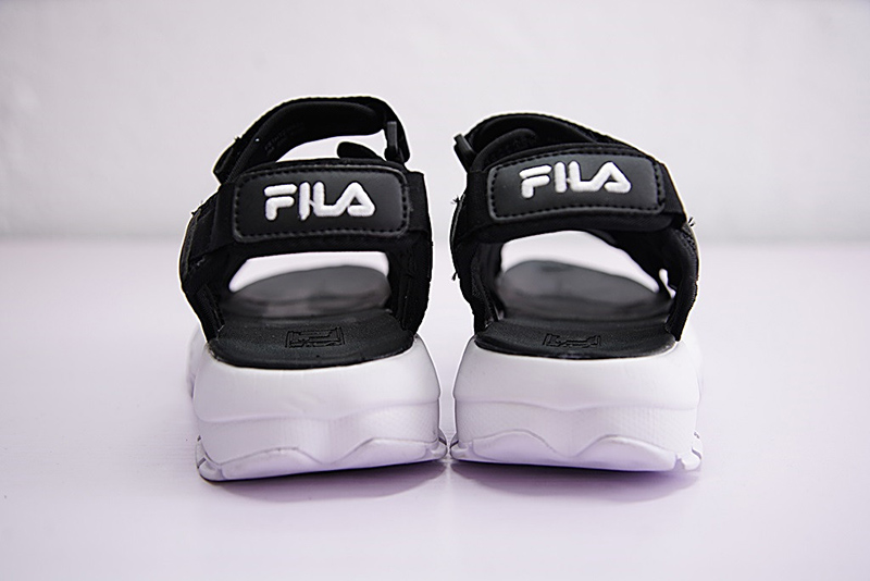 FILA disruptor2 sandal 破坏者2夏季沙滩魔术贴厚底凉鞋黑白 图片6