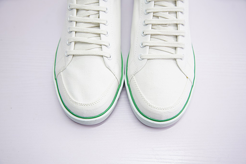 Balenciaga Ligne Match low-top canvas低帮百搭复古帆布板鞋白绿 图片2