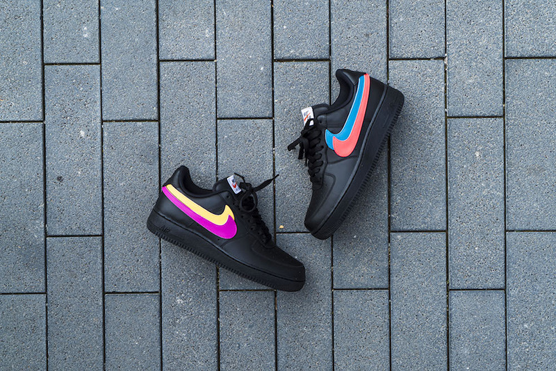 NIKE AIR FORCE 1 07 QS SWOOSH PACK 魔术贴黑彩勾 图片8