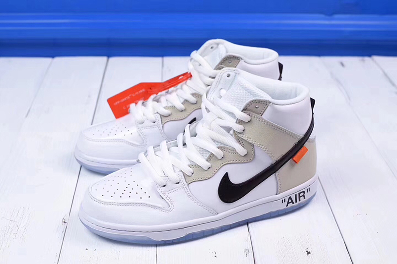  Off-White x nike sb dunk high pro「 REVEALING」OW白米黑橘标 图片1