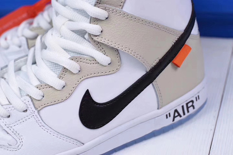  Off-White x nike sb dunk high pro「 REVEALING」OW白米黑橘标 图片2