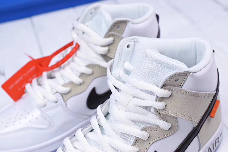  Off-White x nike sb dunk high pro「 REVEALING」OW白米黑橘标 图片4