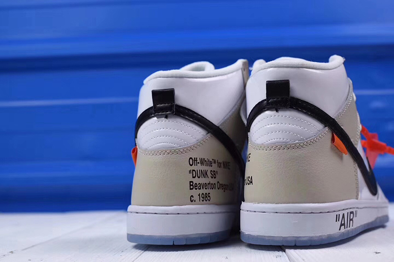  Off-White x nike sb dunk high pro「 REVEALING」OW白米黑橘标 图片7