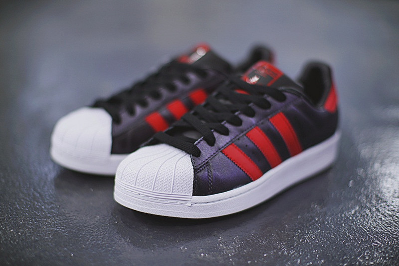 Adidas Originals Superstar  西瓜头休闲板鞋  钛钢黑红 图片4