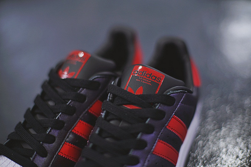Adidas Originals Superstar  西瓜头休闲板鞋  钛钢黑红 图片8
