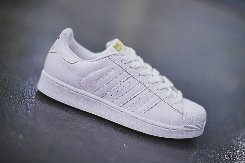 Adidas Originals Superstar  西瓜头休闲板鞋 荔枝纹全白金 图片8