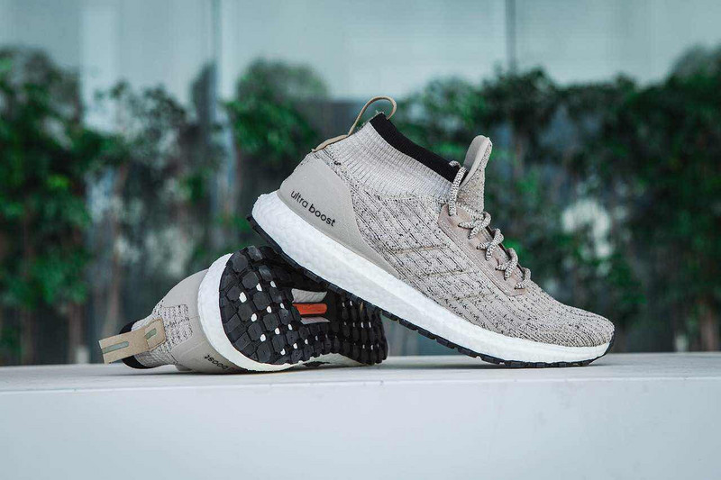 adidas UltraBOOST Primeknit ATR Mid 中帮飞织爆米花跑鞋灰色 图片6