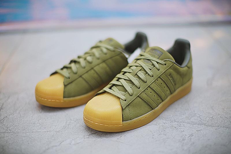 Adidas Superstar RT 贝壳头经典板鞋磨砂橄榄绿 图片1