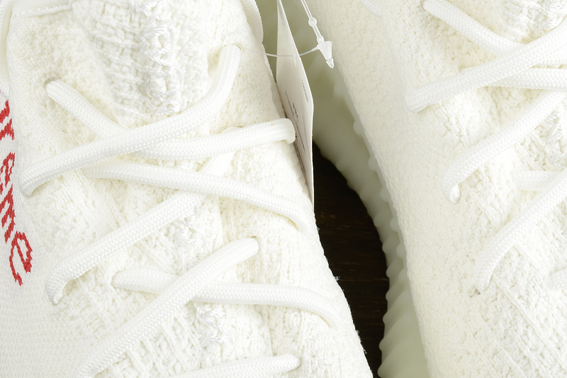 Adidas Yeezy Boost 350 V2 椰子鞋 全白Supreme联名 图片2
