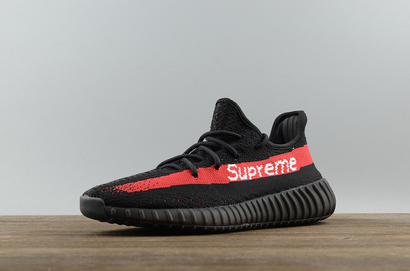 Adidas Yeezy Boost 350 V2 椰子鞋黑红Supreme联名 图片2