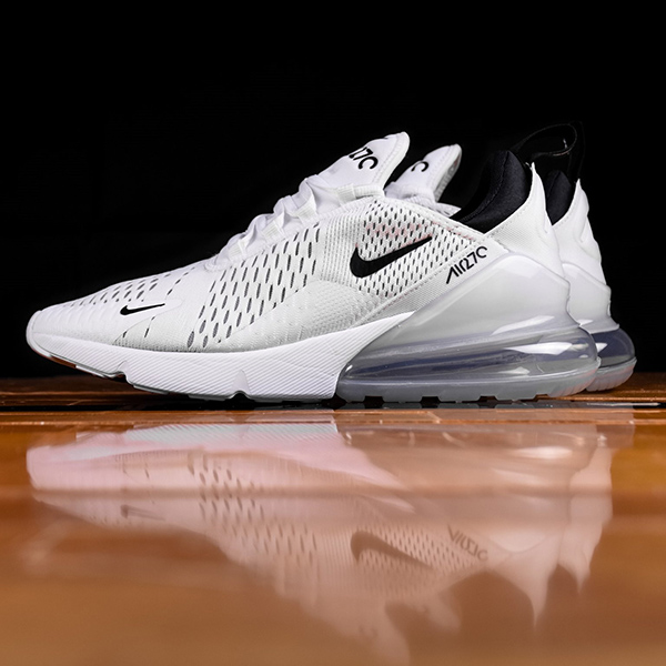 Nike Air Max 270系列后跟半掌气垫慢跑鞋“白黑冰蓝” 缩略图5