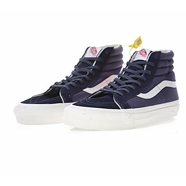 Vans Vault OG SK8 HI LX 高帮硫化板鞋系列 海军蓝白