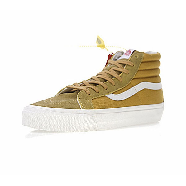 Vans Vault OG SK8 HI LX  高帮硫化板鞋系列  复古黄白 缩略图4