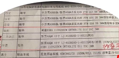 原厂的指令单