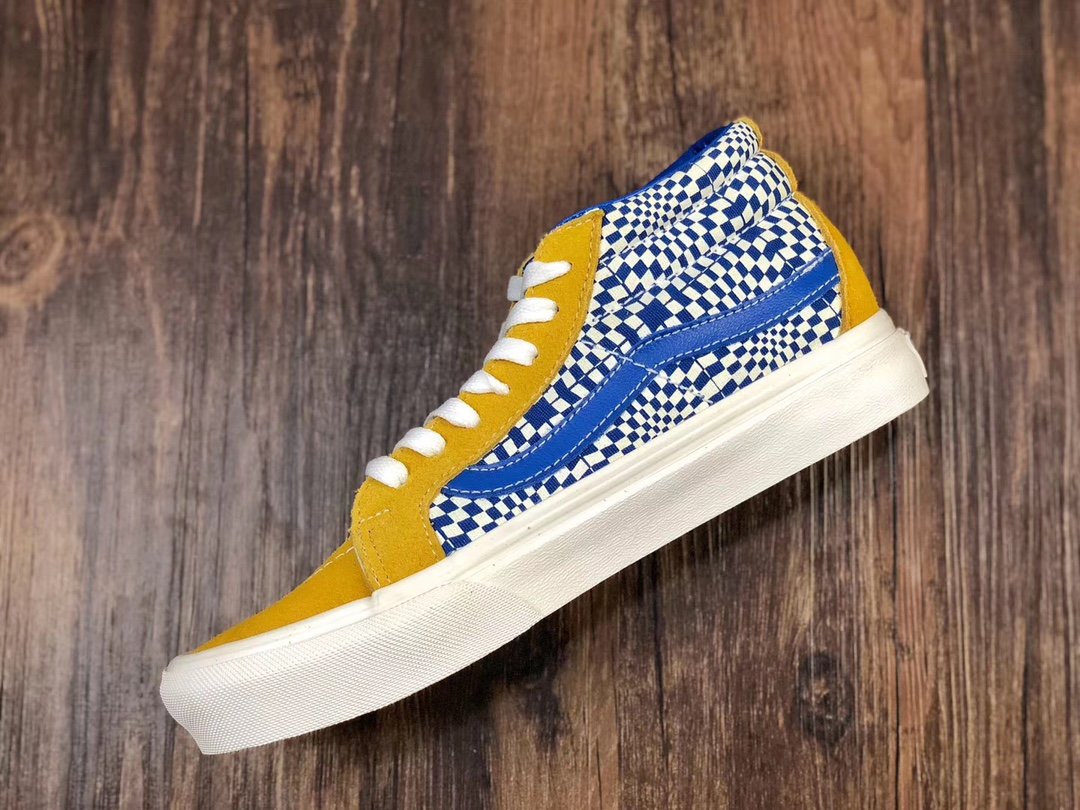 Vans SK8-Mid万斯拼色万花筒中帮阴阳板鞋