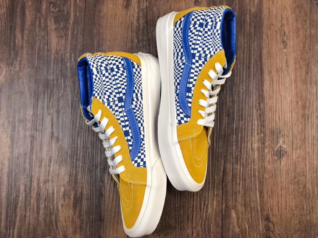 Vans SK8-Mid万斯拼色万花筒中帮阴阳板鞋