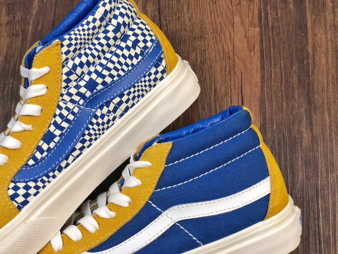 Vans SK8-Mid万斯拼色万花筒中帮阴阳板鞋