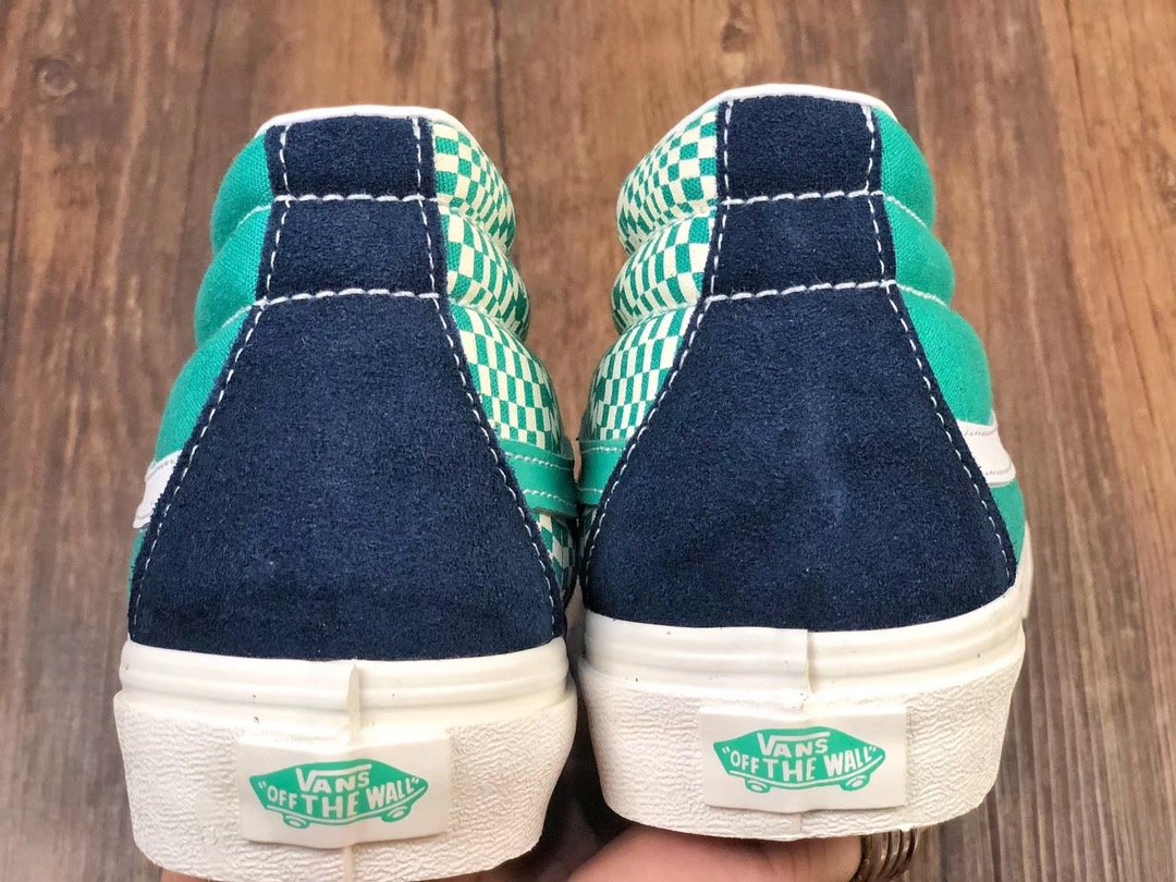 Vans SK8-Mid 万斯 拼色万花筒 中帮阴阳板鞋