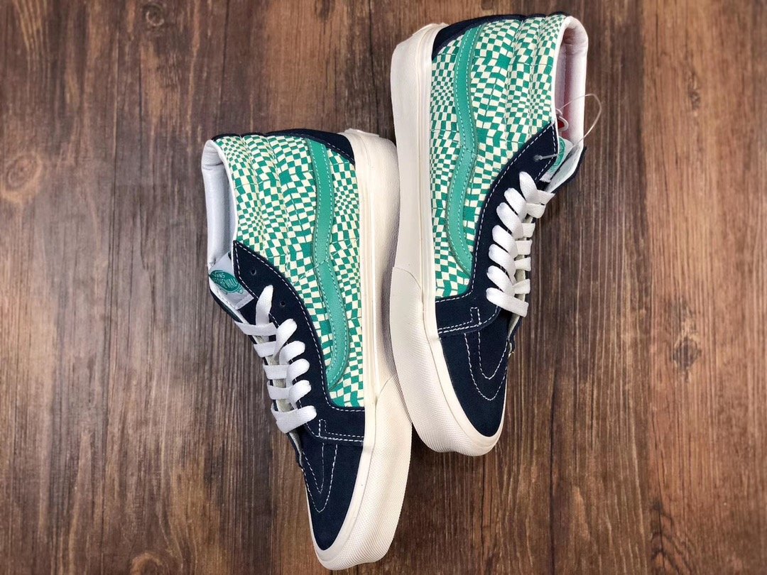 Vans SK8-Mid 万斯 拼色万花筒 中帮阴阳板鞋