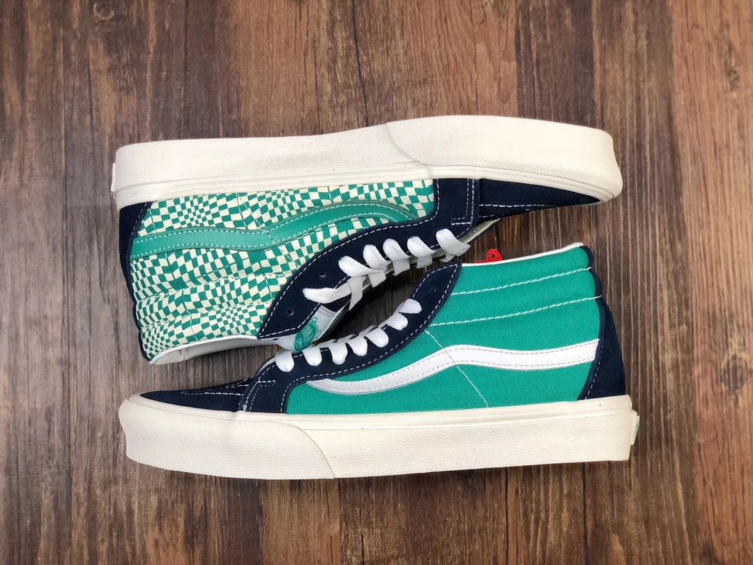 Vans SK8-Mid 万斯 拼色万花筒 中帮阴阳板鞋