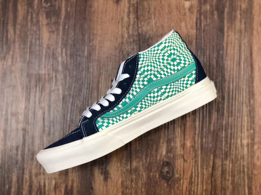 Vans SK8-Mid 万斯 拼色万花筒 中帮阴阳板鞋