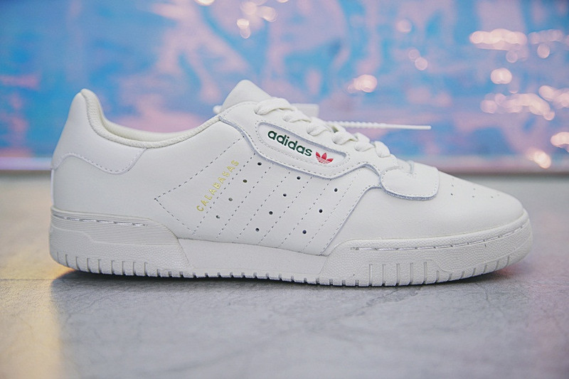 Adidas Yeezy x Adidas Originals Powerphase 卡拉巴萨斯经典板鞋 米白绿