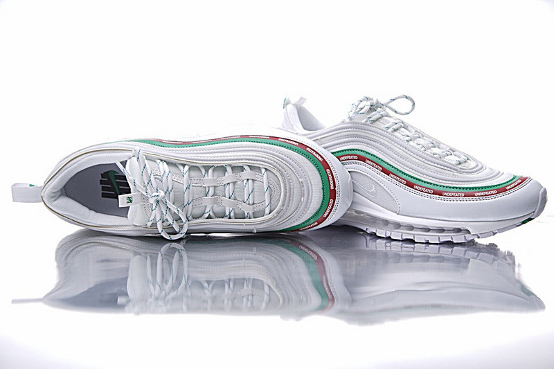 Nike  Undefeated x Nike Air Max 97 OG 20周年复刻气垫跑鞋  五杆白绿红 图片5