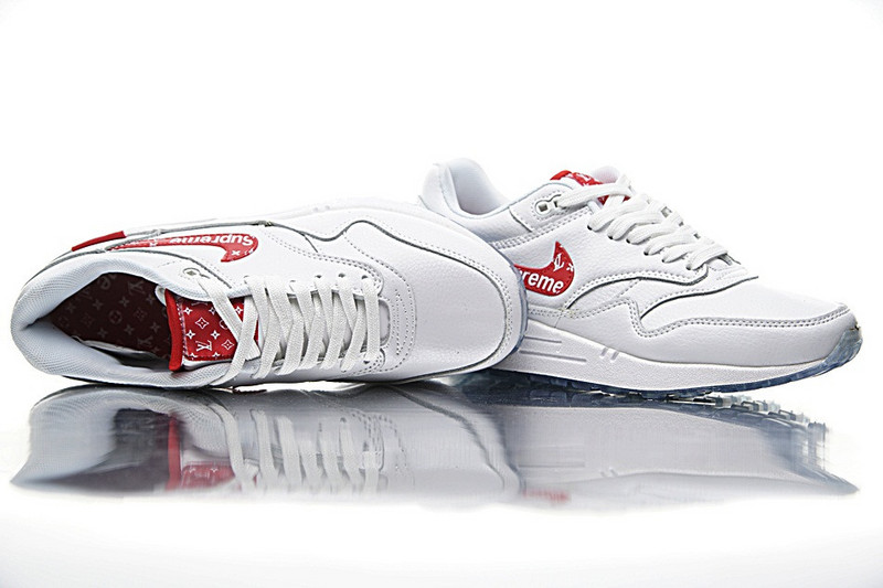 Nike  Supreme x Louis Vuitton x Nike Air Max 1  Custom  白红 图片8