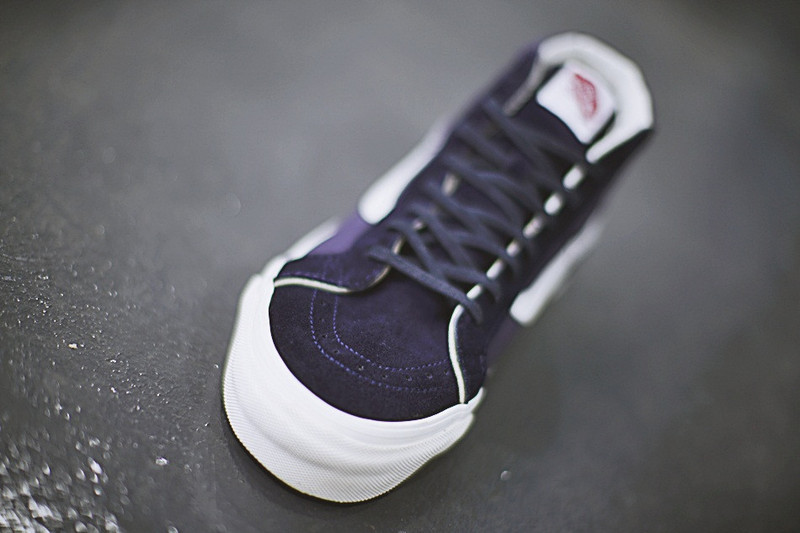 Vans Vault OG SK8 HI LX  高帮硫化板鞋系列  海军蓝白 图片10