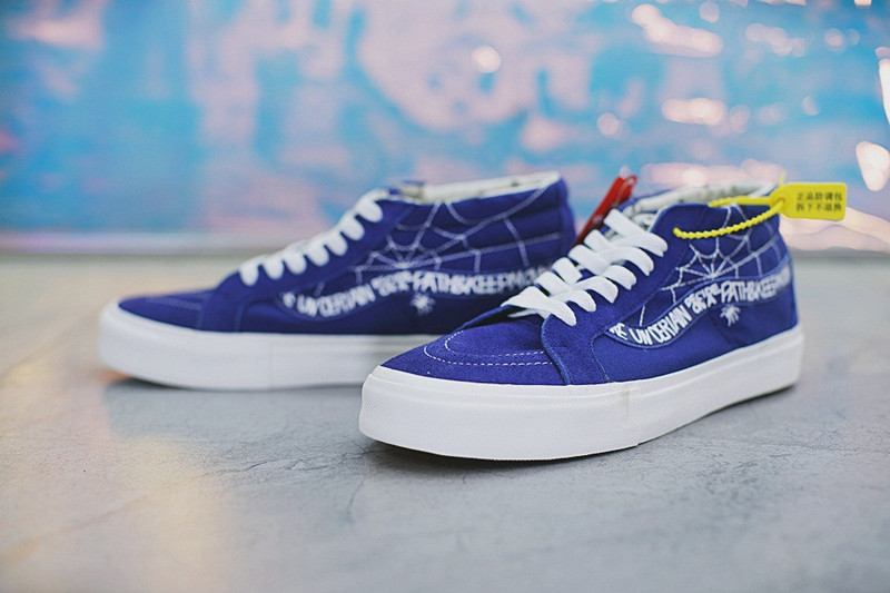 Vans   Wtaps x Vans Syndicate  SK8-Mid  辛迪加系列硫化中帮板鞋  深蓝蜘蛛网 图片10