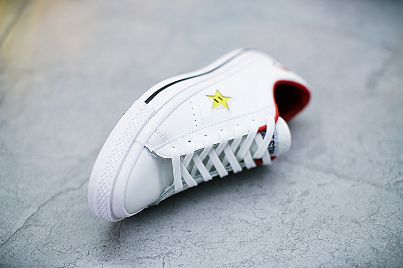 匡威  Super Mario Bros x Converse  One Star  40周年纪念硫化板鞋  白红 图片10