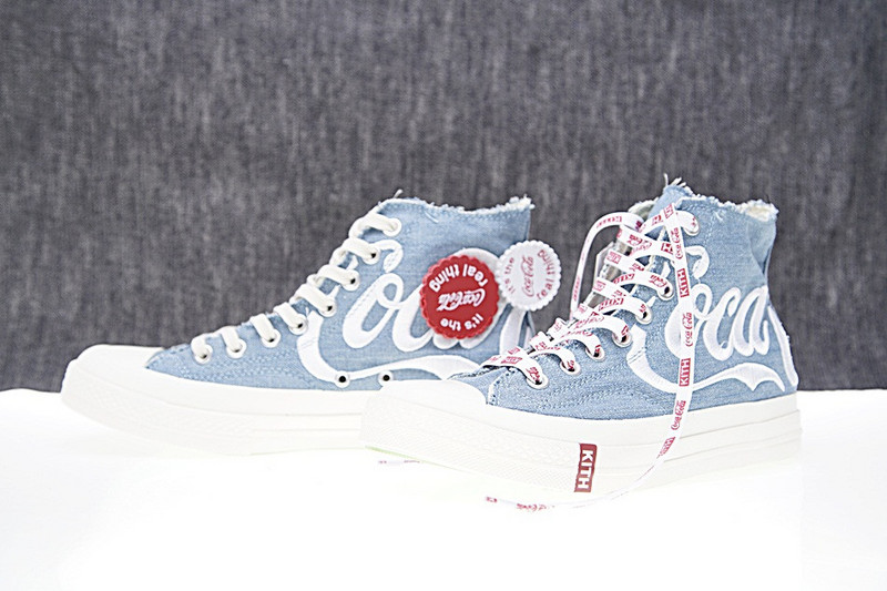 匡威  Kith x Coca-Cola x Converse Chuck Taylor All star 1970s中帮硫化板鞋 牛仔蓝白 图片3