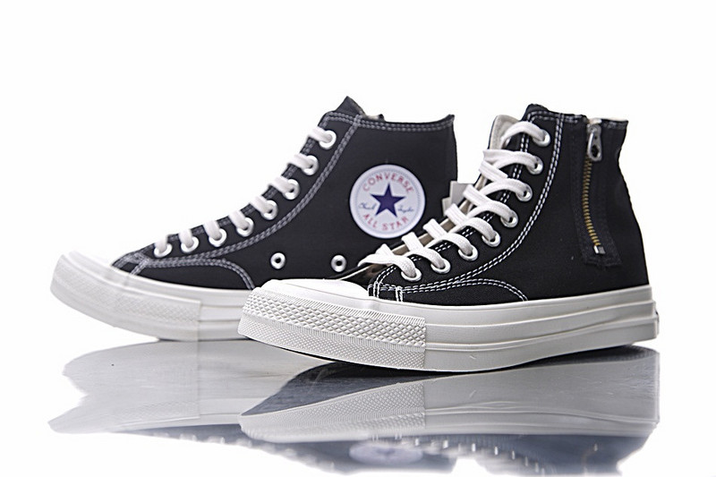 匡威 Nigo x Converse Addict Chuck Taylor All star Zip-Hi  硫化板鞋 黑色 图片5