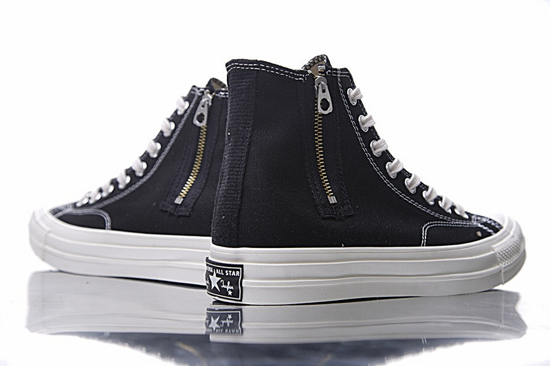 匡威 Nigo x Converse Addict Chuck Taylor All star Zip-Hi  硫化板鞋 黑色 图片2