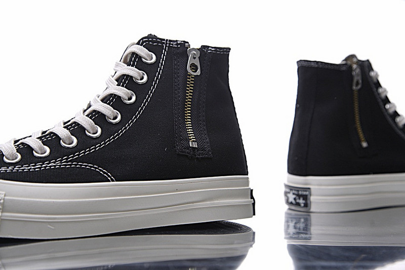 匡威 Nigo x Converse Addict Chuck Taylor All star Zip-Hi  硫化板鞋 黑色 图片8