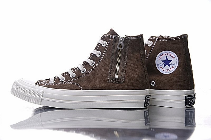 匡威 Nigo x Converse Addict Chuck Taylor All star Zip-Hi  硫化板鞋 棕色 图片2