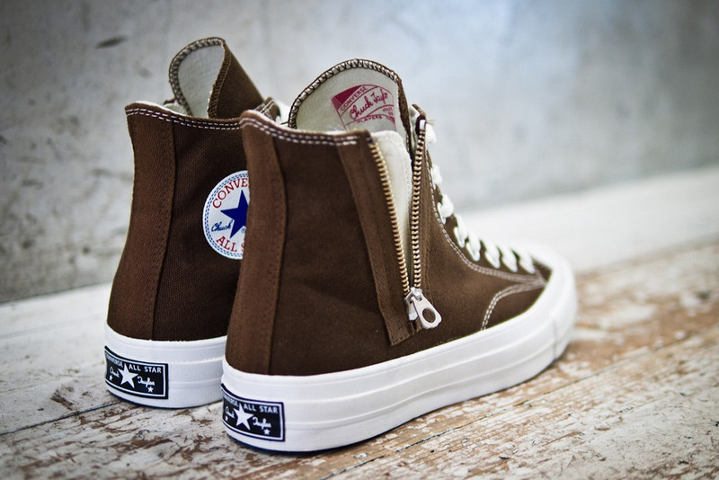 匡威 Nigo x Converse Addict Chuck Taylor All star Zip-Hi  硫化板鞋 棕色 图片7