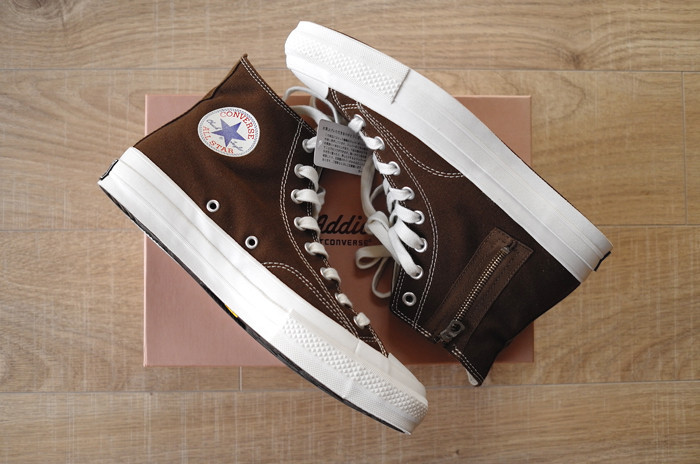 匡威 Nigo x Converse Addict Chuck Taylor All star Zip-Hi  硫化板鞋 棕色 图片5