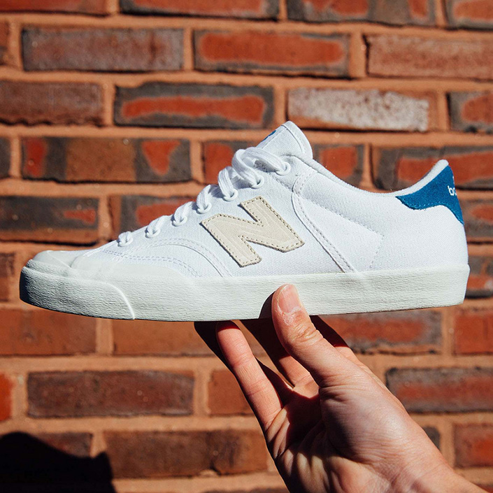 New Balance Pro-Court canvas 经典帆布开口笑系列 白蓝色