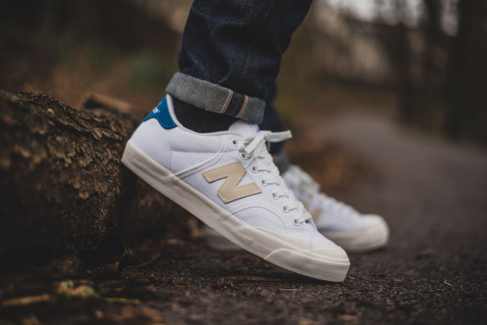 New Balance Pro-Court canvas 经典帆布开口笑系列 白蓝色 图片2