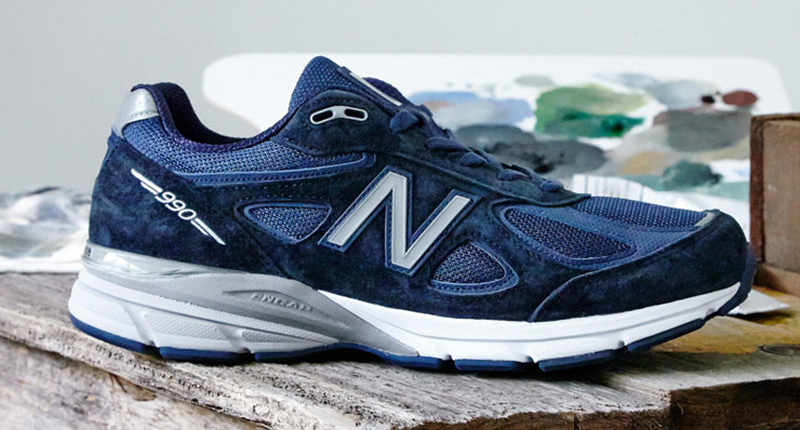 New Balance in USA M990V4代系列 复古运动跑步鞋海军蓝 图片6