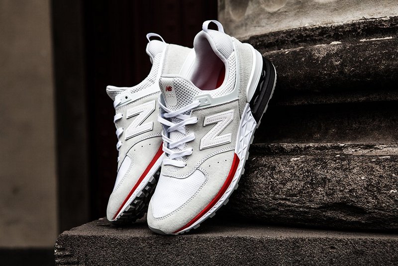 New Balance 574 Fresh Foam in White/Red白色 图片2